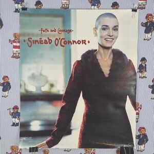 Sinead O'Connor rare vintage 2000 original Faith & Courage promo poster 18/24